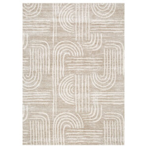 Loki Arches Beige Washable Rug Carpet